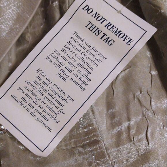 Alex Evenings Soft Gray/Green Metallic 2-Pc Formal Dress & Blazer Set – Size 12 - Picture 7 of 8